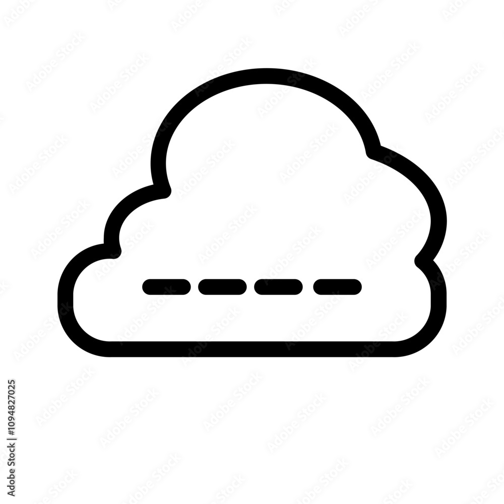 Poster clouds data loading line icon