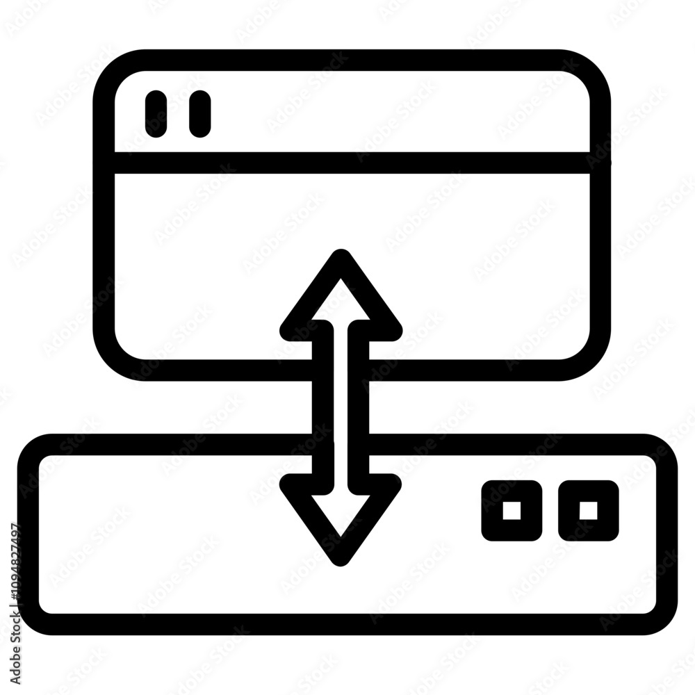 Poster rest socket web line icon