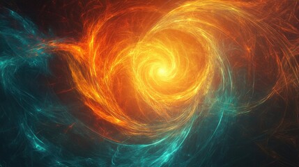 Fototapeta premium A digital illustration of swirling lines in vibrant hues, creating a sense of motion and flow, ideal for backgrounds in technology and innovation themes.