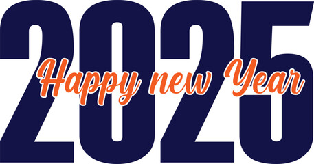 Fototapeta premium 2025 Vector Illustration Text Design