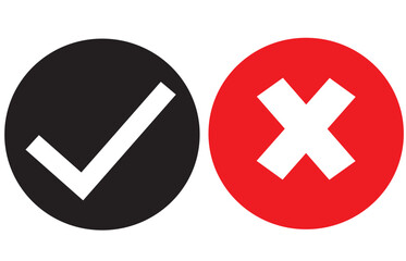 right wrong symbol, evaluation concept, vote icon