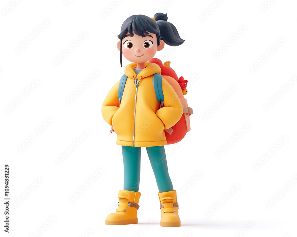 Poster animated 3d character concepts, playful 3d character design for animation projects