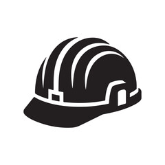 Fototapeta premium construction helmet silhouette vector art illustration
