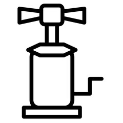 Air Cycling Pump Line Icon