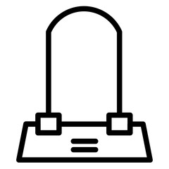 Anti Theft Bicycle Line Icon