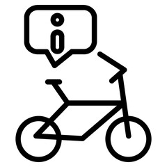 Bicycle Bike Life Line Icon