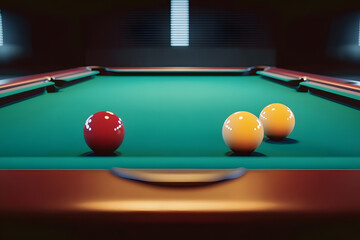 Pool table eight-ball relaxation recreation.
