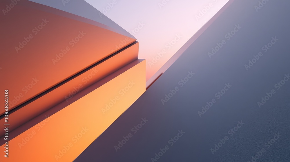 Poster a minimalist image of bold diagonal lines in varying thicknesses and colors, set against a soft grad