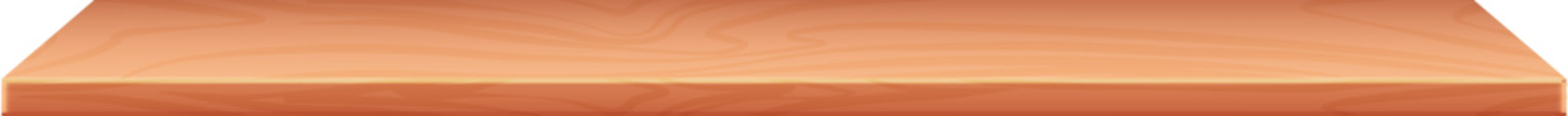 Wooden horizontal shelf mockup. Empty realistic board