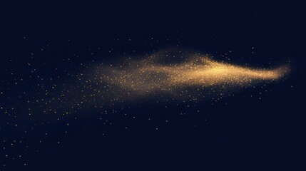 Obraz premium Golden Stardust Trail: A Celestial Abstract