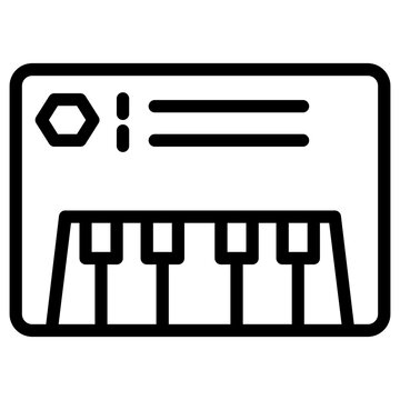 recommend clip art: Music Piano Device Line Icon