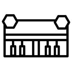 Piano Music Sound Line Icon