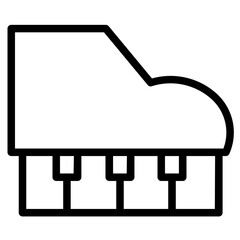 Abacus Piano Toys Line Icon