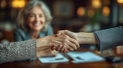 Handshake between two professionals