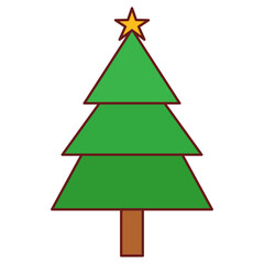 Fototapeta premium christmas tree vector illustration
