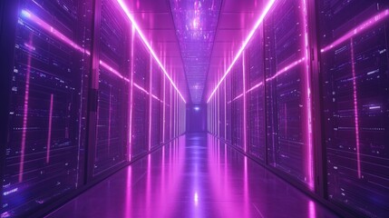 Fototapeta premium Futuristic Data Center