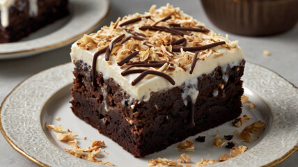 Delicious chocolate brownie