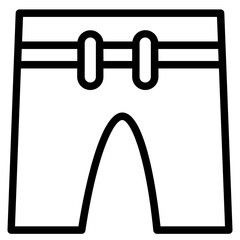 Beach Shorts Swimming Line Icon