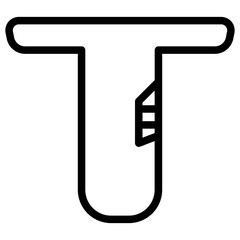 Board Kickboard Swimming Line Icon