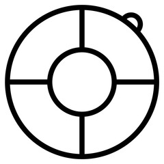 Boat Life Tire Line Icon