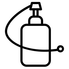 Diving Gas Scuba Line Icon