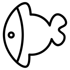 Fins Fish Animal Line Icon