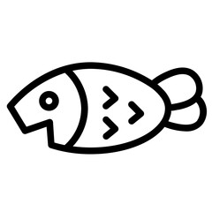 Fins Fish Animal Line Icon