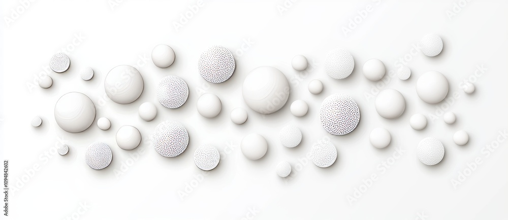 Poster a collection of circle and oval drop shadows on a transparent background, featuring modern, realisti