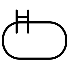 Pool Training Swim Line Icon