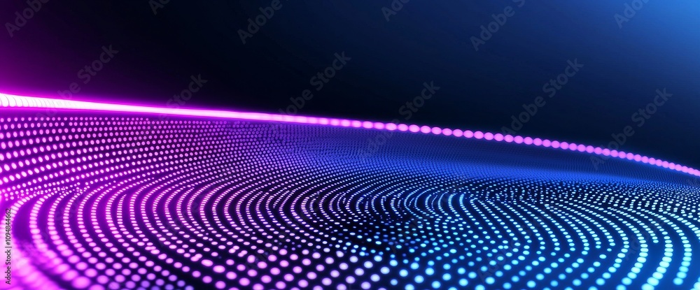 Poster an abstract 3d design of a disco party with a triangular light tunnel in the background. this bright