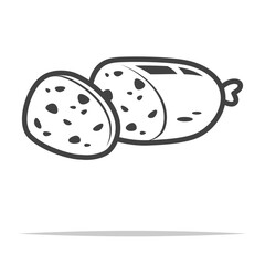 Pepperoni salami icon transparent vector isolated