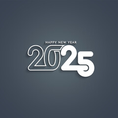 Happy New year 2025 decorative text design background