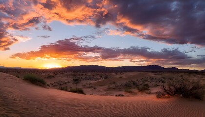 Beautiful desert sunrise view near Tabuk,Saudi Arabia