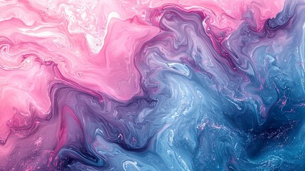 A pastel pink and blue marble gradient flows with fluidity and grace, capturing a soft yet dynamic motion that is both calming and visually pleasing.