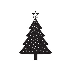 christmas tree digital isolated vector art on white background 