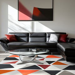 Modern living room design showcase contemporary home interior photography bright environment stylish viewpoint minimalist concept