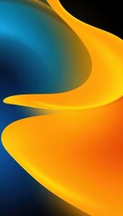 a close up of a yellow and blue abstract background with a black background