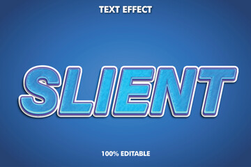 Slient 3d logo template editable text effect style