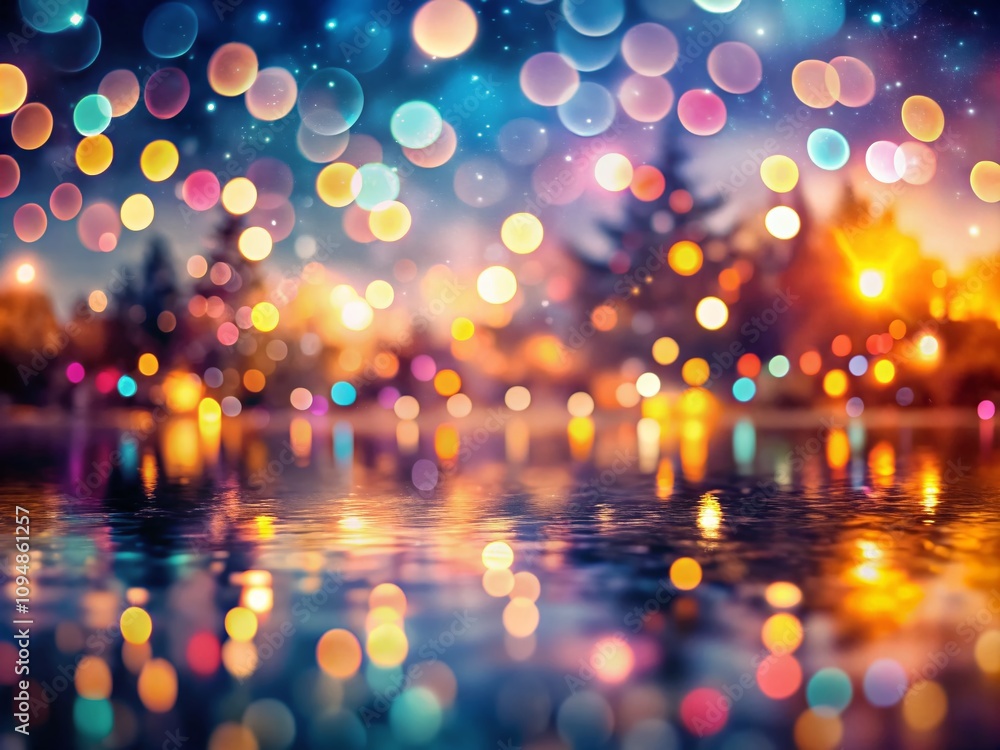 Poster captivating bokeh effect background featuring soft lights and abstract shapes ideal for artistic pro
