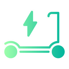 electric scooter gradient icon