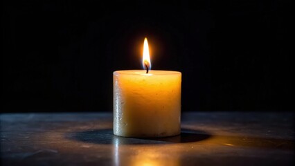 A Single Candle Burning Brightly in Darkness