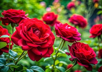 Captivating Close-Up Images of Red Rose Flowers Highlighting Their Natural Beauty and Delicate Petals, Perfect for Floral Arrangements, Gift Ideas, and Nature Lovers' Collections