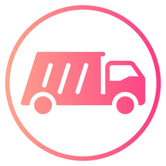 recycling truck gradient icon