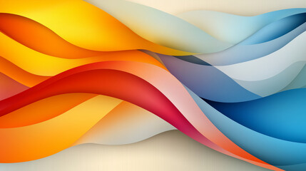 Colorful Abstract Fluid Background with Geometric Elements