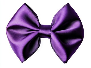 A purple bow tie on a white background