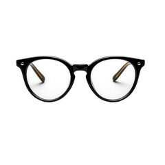 Pair Of Black Eyeglasses Isolated On A White Background