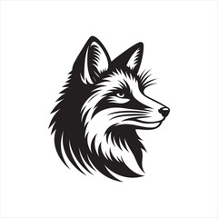 Obraz premium Elegant Fox Silhouette Icon - Perfect for Logos, Designs, and Branding