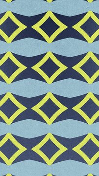 Colorful pattern with transformation of basic geometric shapes. Abstract art background. Digital seamless loop animation. 2d. Vertical