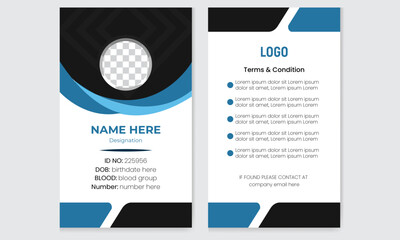 Modern and minimalist id card template | Creative id card design for your company employee
