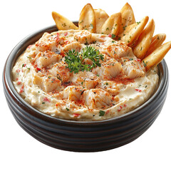  Crispy Crab and Artichoke Dip isolated on transparent background 
 